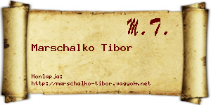 Marschalko Tibor névjegykártya